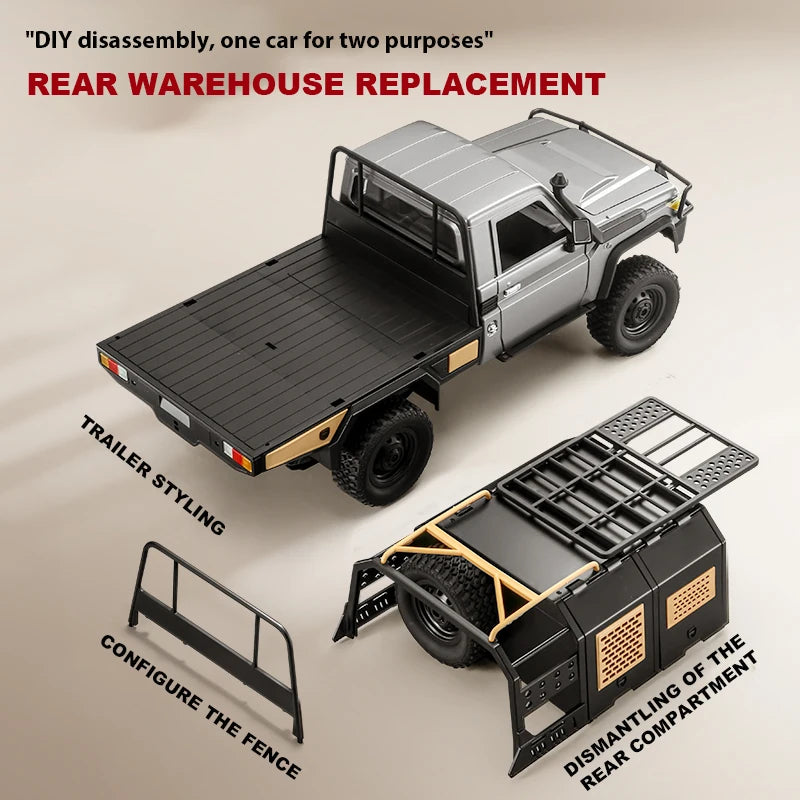 ZWN MN82 MN82S LC79 1/12 camioneta corta RC a escala completa 4WD Control remoto escalada todoterreno coche juguetes para niños regalos de navidad