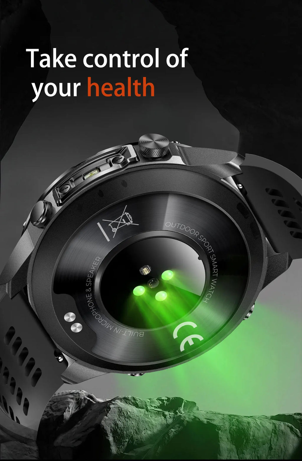 Reloj Inteligente con GPS, Mapa Offline, Linterna y 170 Deportes