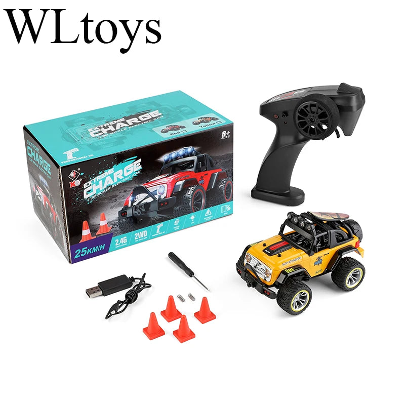 WLtoys 284131/284161/284010/32221 con Luces LED, 2.4G, 4WD, 30 km/h, Chasis Metálico, Coches RC Eléctricos de Alta Velocidad para Derrapes Todoterreno