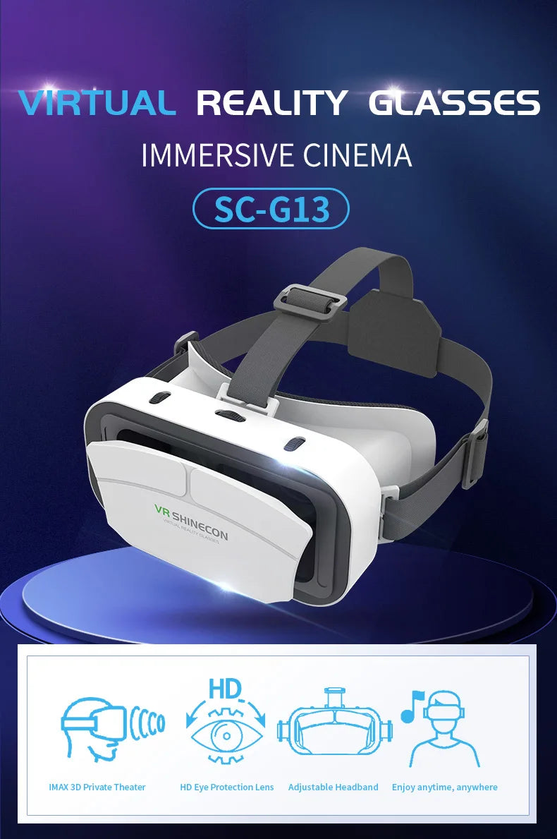 Shinecon Viar gafas de realidad Virtual VR auriculares dispositivo 3D casco gafas lentes para teléfono inteligente juego celular conjunto móvil