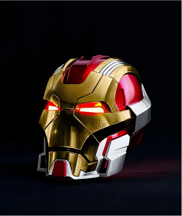 Casco de Iron Man de Marvel, Escala 1:1, MK50 MK5 MK17, con Control por Voz y Ojos Luminosos, Modelo Coleccionable para Adultos, Juguete de Navidad