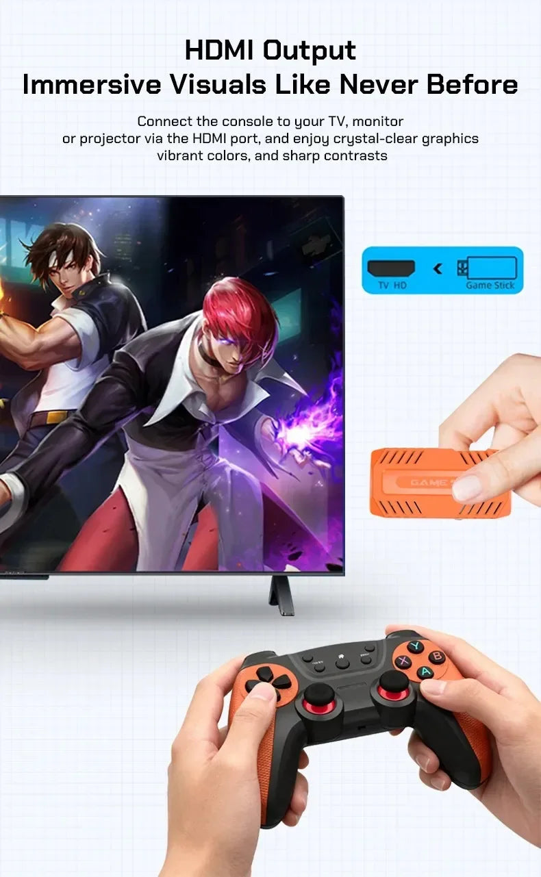 U36 - Mando de Videojuegos Retro Inalámbrico, Consola de Videojuegos para el Hogar, Entretenimiento en el Hogar, Más de 50000 Juegos, 128 GB, Regalos para Niños