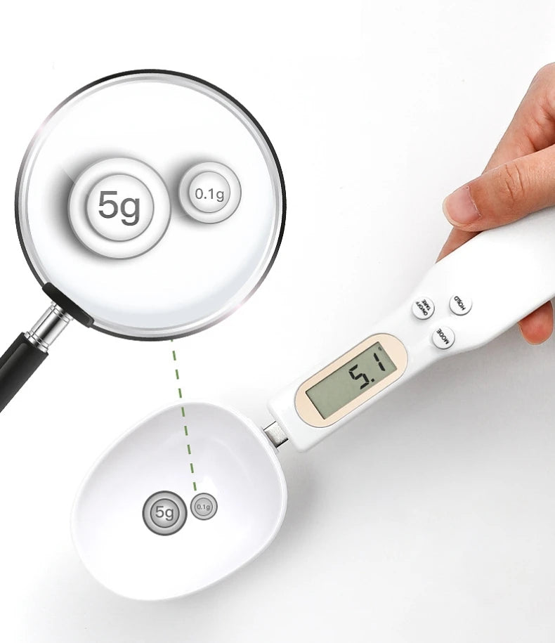 Cuchara de pesaje, báscula, herramienta de cocina casera, medición electrónica de café, alimentos, harina en polvo, hornear, medición Digital LCD ajustable