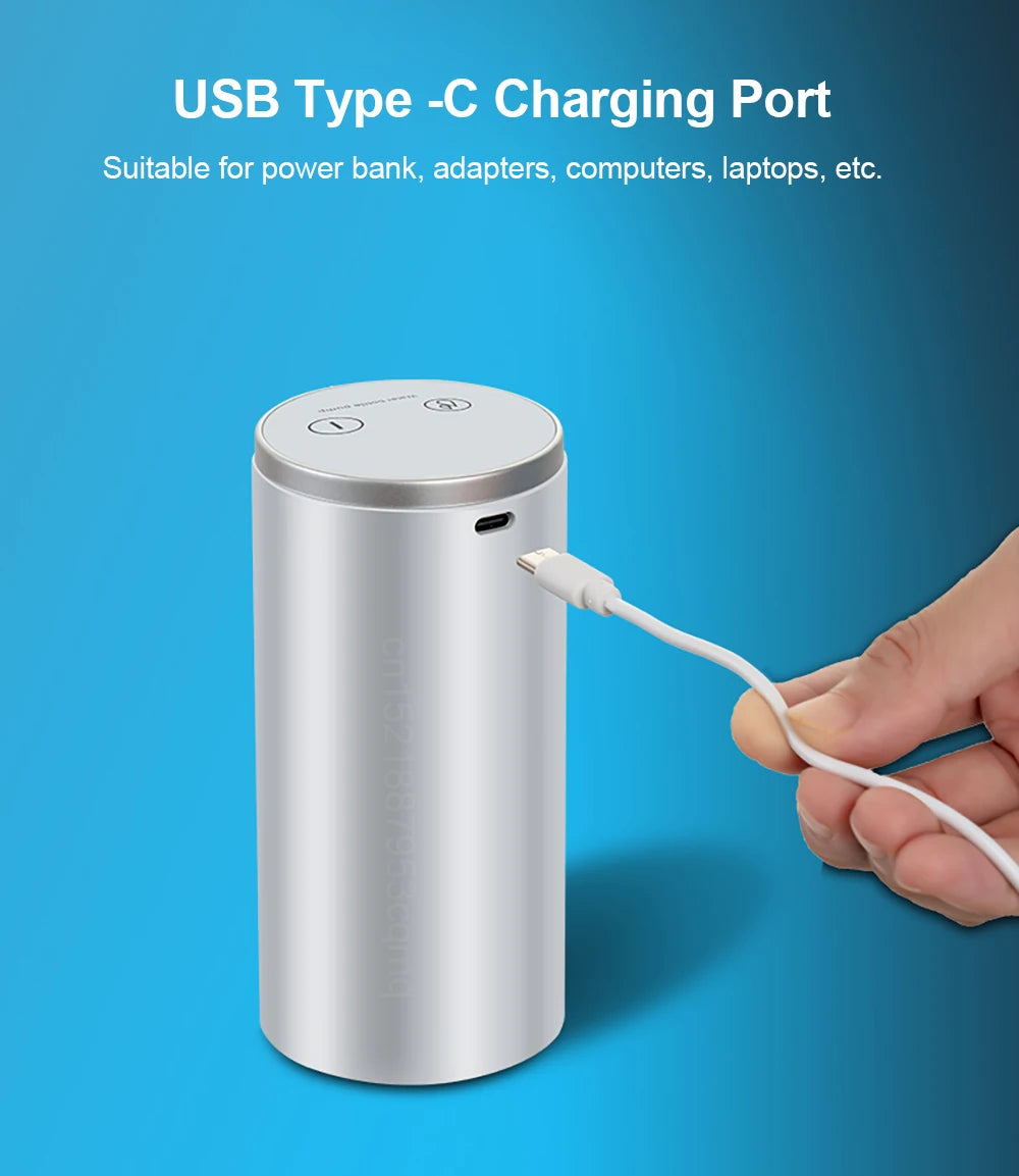 Bomba dispensadora de agua eléctrica para garrafón de 19 litros, recargable USB