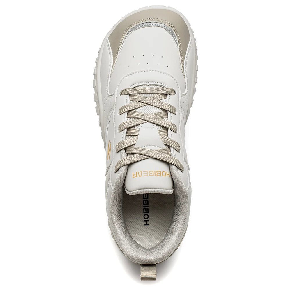 HOBIBEAR Zapatos de punta ancha Zapatillas de deporte unisex artificiales descalzas Zapatos de viaje al aire libre con cordones casuales para mujeres y hombres