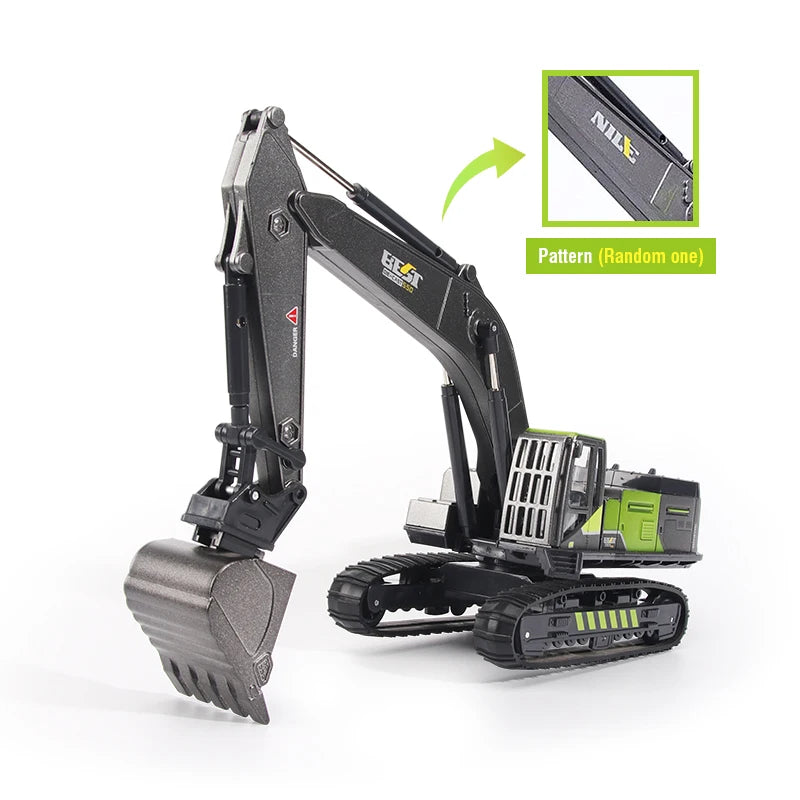 Vehículos de Ingeniería Diecast para Niños, Grúa Excavadora Bulldozer