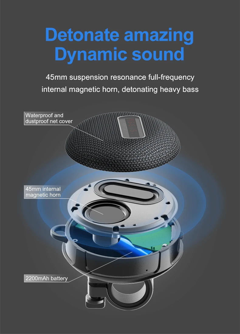 Altavoz Bluetooth inalámbrico para bicicleta, Mini Subwoofer portátil resistente al agua, Caja De Som, caja De sonido, música, Bocina, Coluna Blootooth