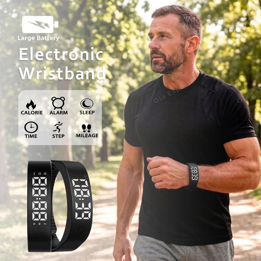 Reloj Despertador Vibratorio para Personas con Sueño Profundo, Despertador Silencioso, Pulsera Inteligente para Hombres y Mujeres, Ajustable, con Vibración, Modelo HW12