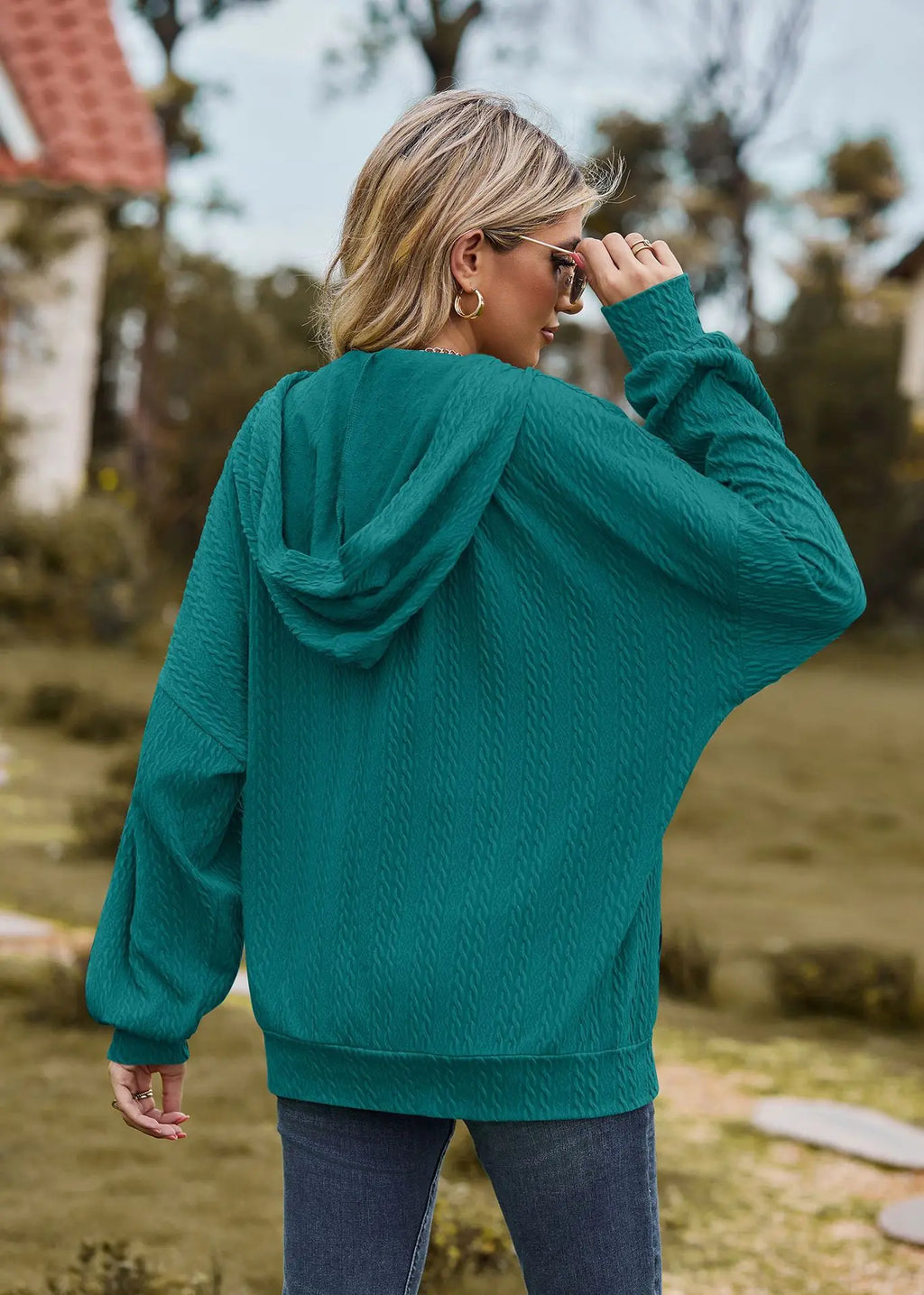 Sudadera con cremallera para mujer, abrigo informal de manga larga, ropa de calle de Color liso, holgado, Harajuku, otoño e invierno, 2024