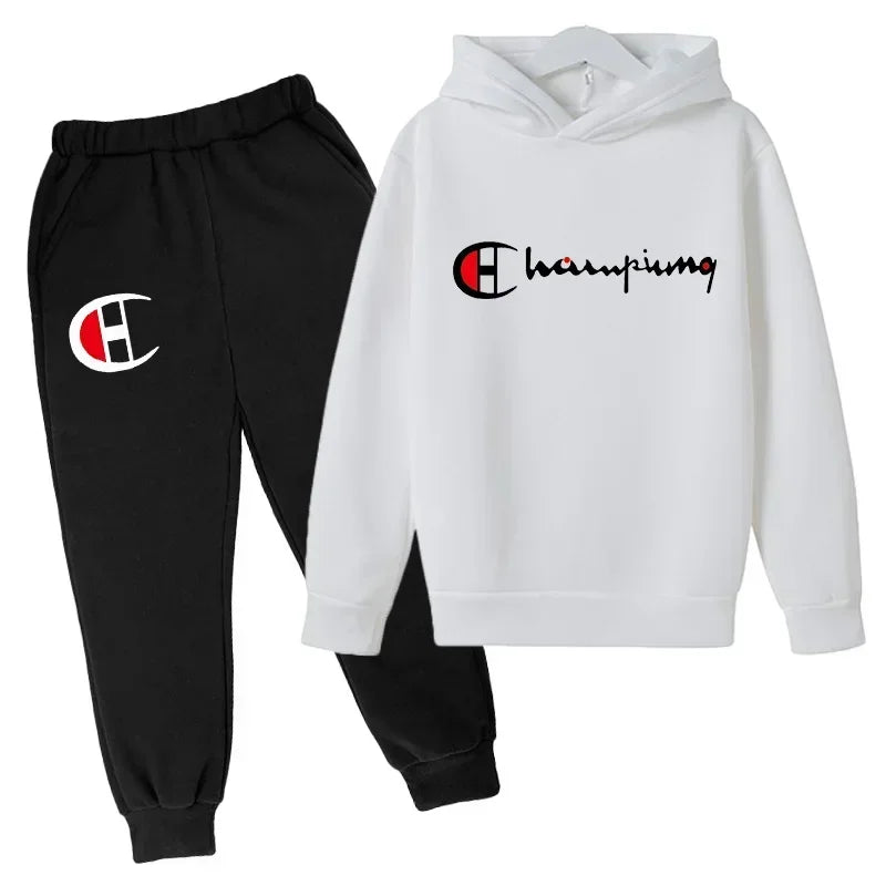 Conjunto buzo con capucha y pantalón deportivo para niños
