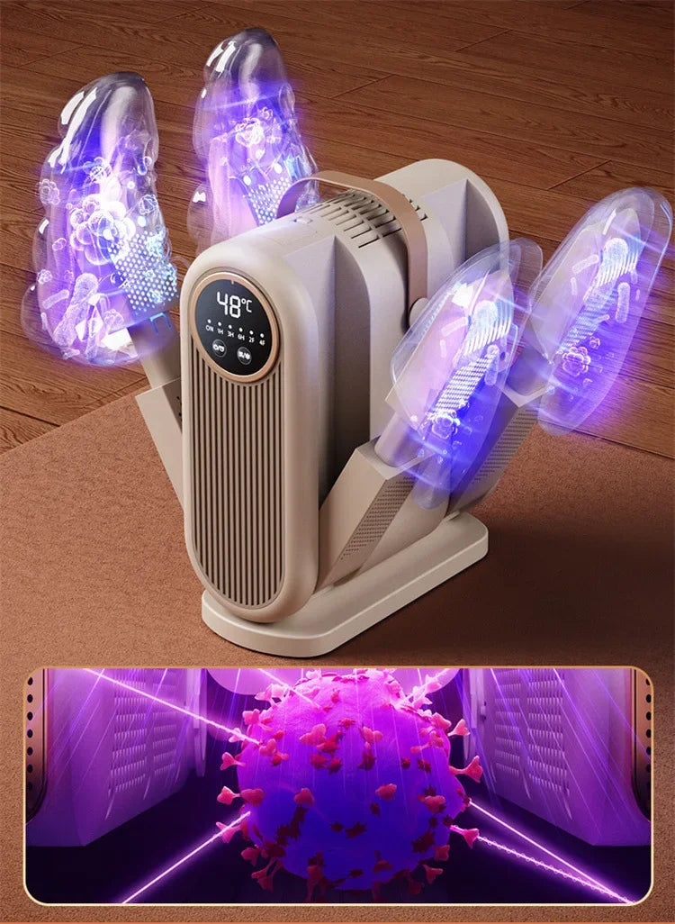 Secador de zapatos plegable, secador de zapatos y botas eléctrico portátil, Control de sincronización, desodorización para el hogar, calcetines, botas, calentador