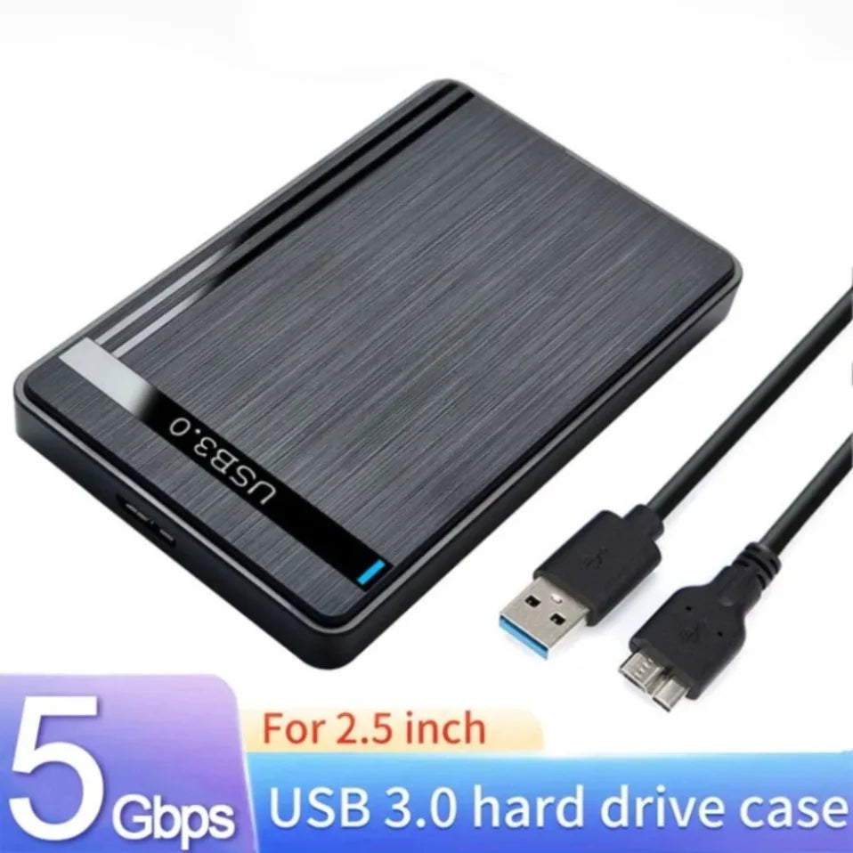 Caja de disco duro SATA USB 2,0 de 2,5 pulgadas, carcasa portátil para disco duro externo, para SSD, para disco duro, para ordenador portátil, PC, escritorio, uso en el hogar y la Oficina