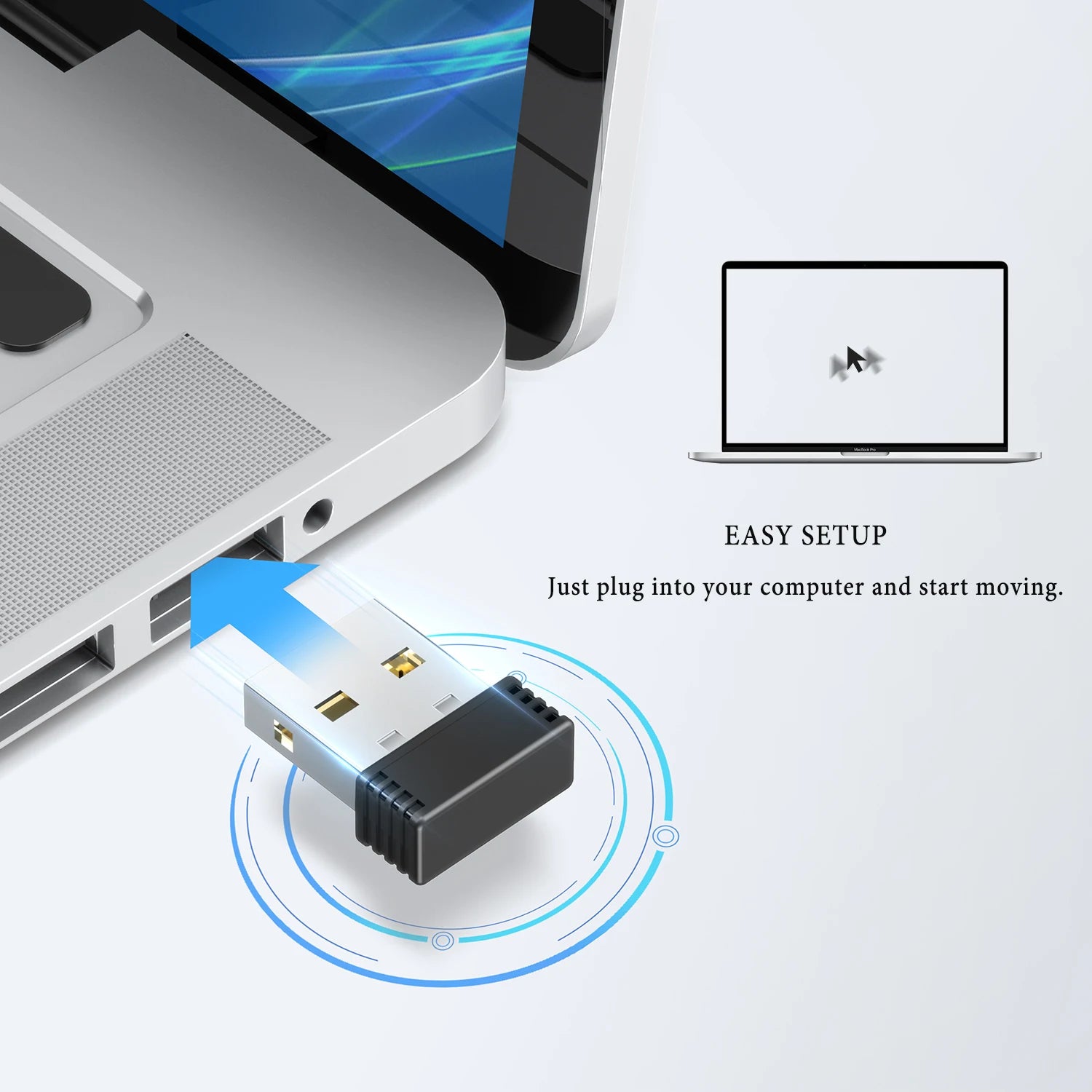 Jigglers de ratón inalámbrico, agitador de puerto USB automático indetectable, Wiggler para ordenador portátil, mantiene el movimiento del ratón despierto