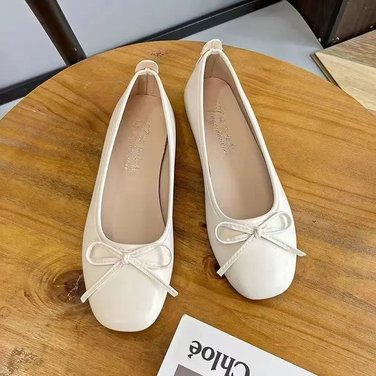 2025 Primavera Verano nueva llegada noche Breeze Flats suave diseño de nudo de lazo viajero versátil zapatos individuales