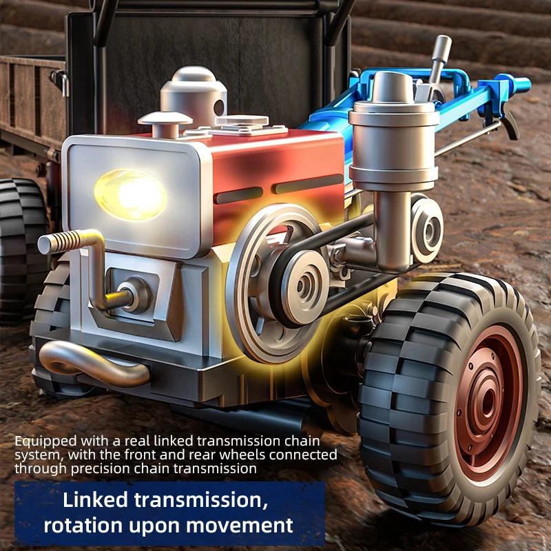 Tractor RC 4WD a Escala 1:18 con Sonidos y Luces, Control 2.4G