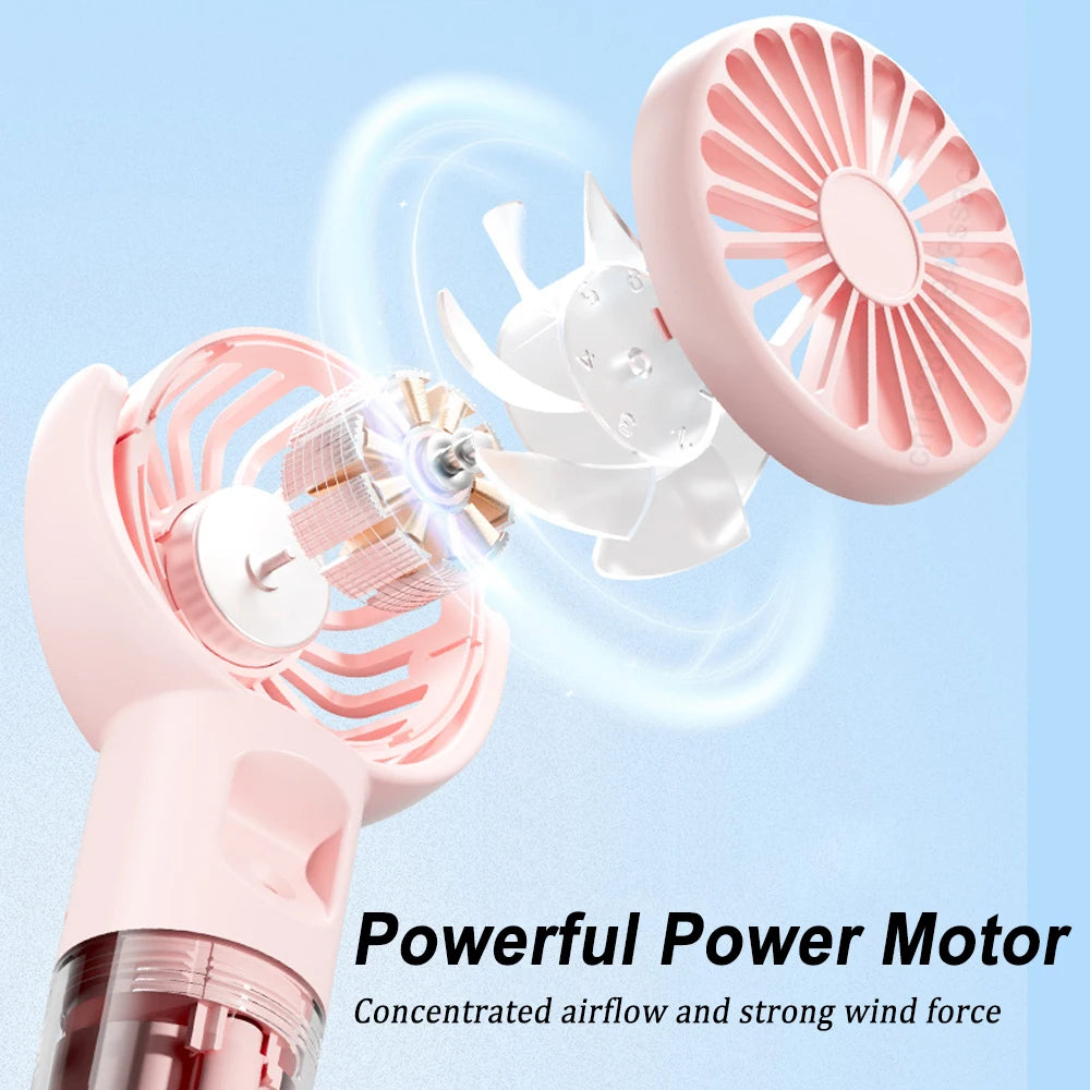 Mini Ventilador Portátil con Pulverizador de Agua
