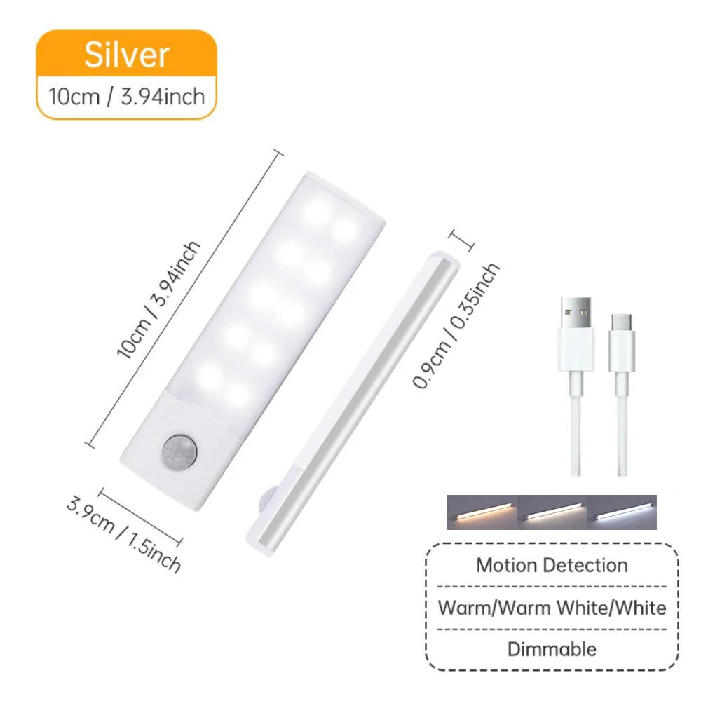 Luz LED para Gabinete con Sensor de Movimiento 3 Colores