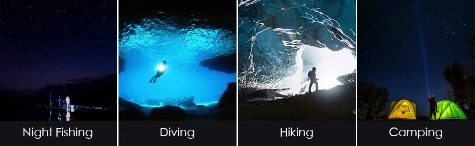 Linterna de Buceo LED Impermeable IP68