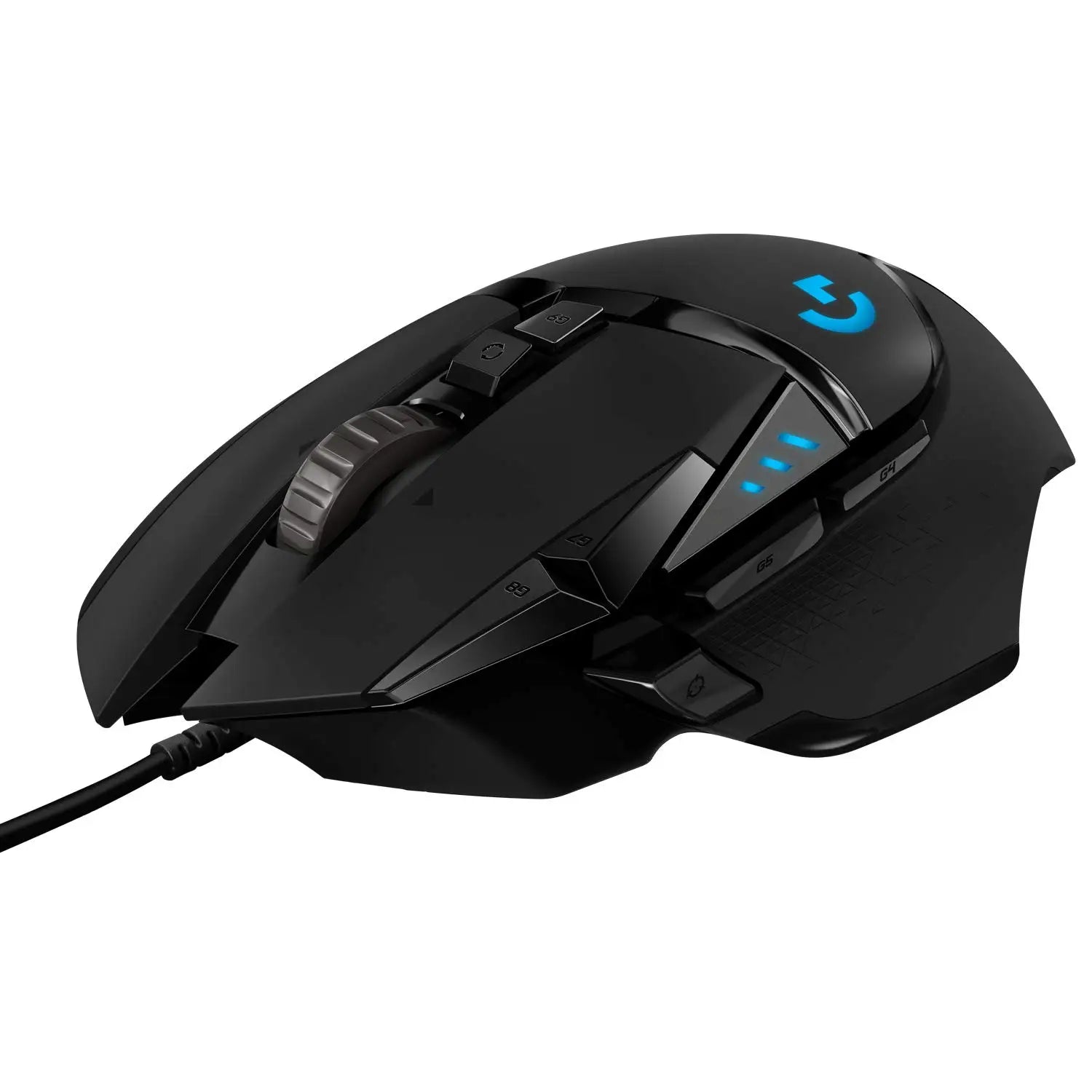 Logitech G502 HERO Ratón para juegos con cable de alto rendimiento, sensor HERO 25K, 25,600 DPI, RGB, pesas ajustables, 11 programables