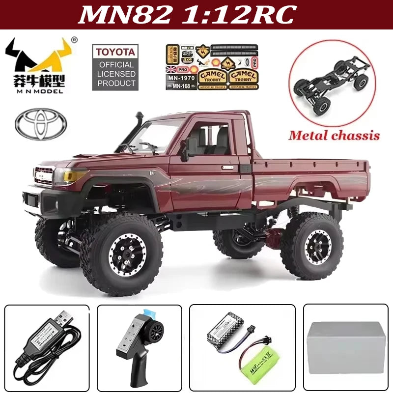 MN82 MN82S Toyota Rc 4x4 Rc CAR 2,4g 1/12 escala completa todoterreno Control remoto coche trepador de control remoto coche de juguete para regalo