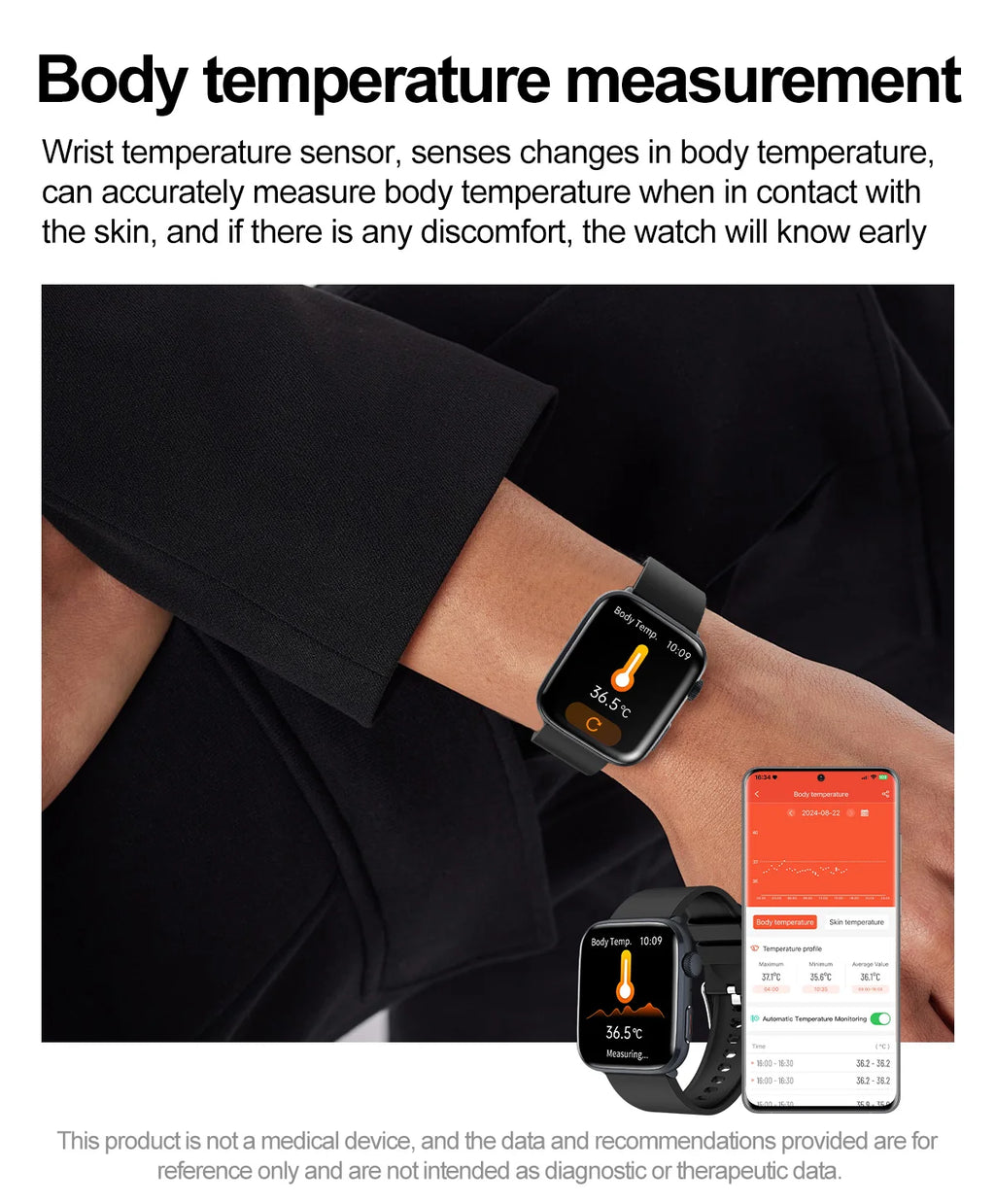 Reloj Inteligente NFC Salud Femenina AMOLED