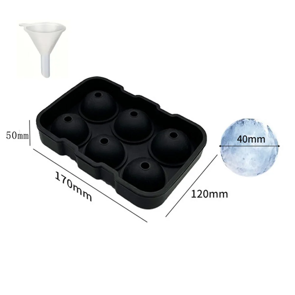 Moldes para hielo, moldes y bandejas para hielo de silicona, máquina para hacer hielo de gran tamaño en forma de esferas y cubos, perfecta para cócteles, whisky