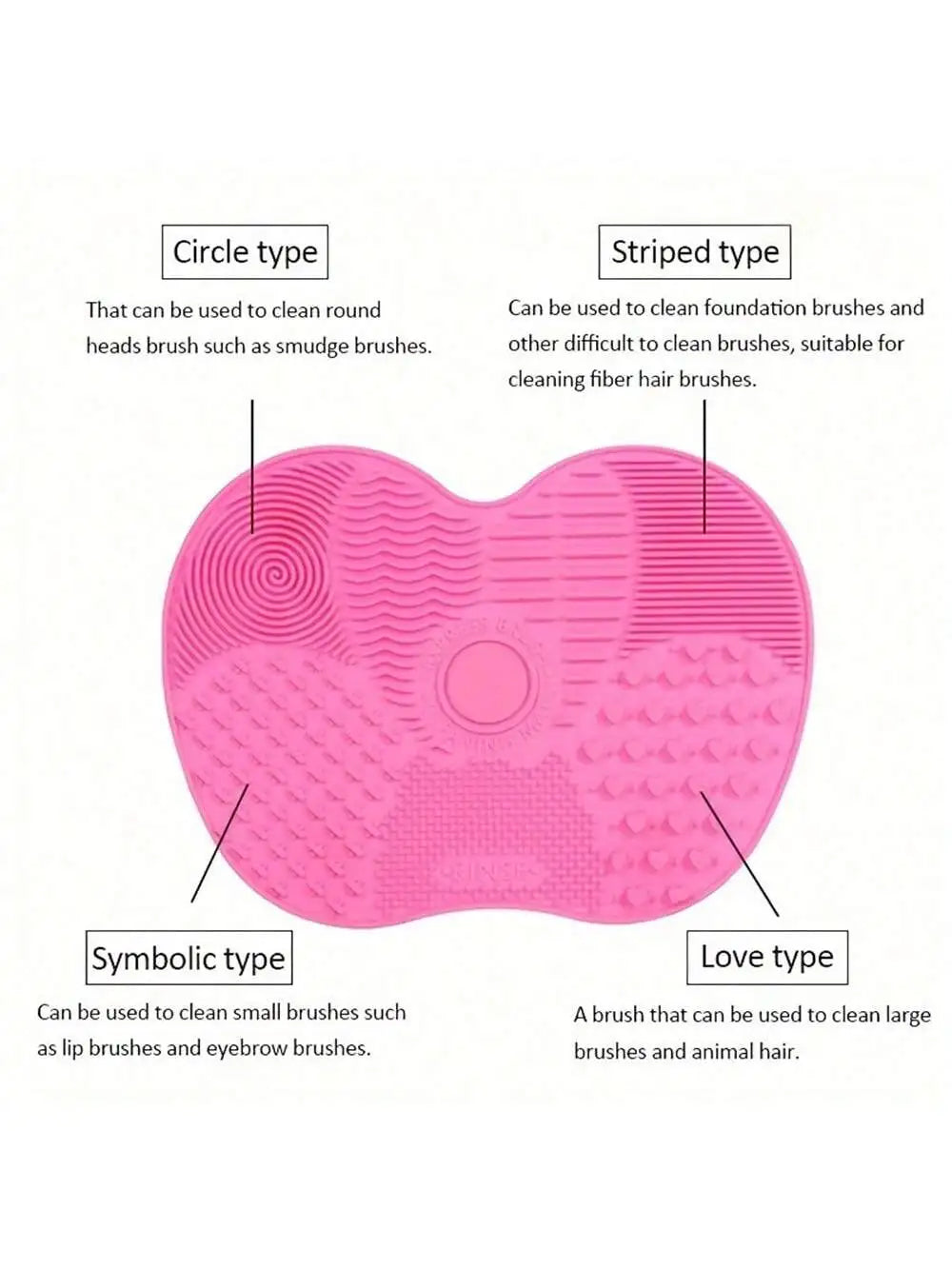 Práctico almohadilla de limpieza, almohadilla de limpieza de brochas de maquillaje de silicona, almohadilla de agente de limpieza de brochas de maquillaje, almohadilla de limpieza de brochas de maquillaje