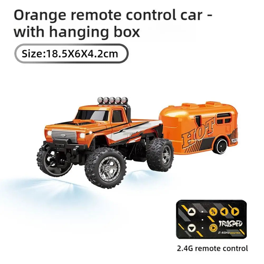 Mini coche de escalada todoterreno con Control remoto de 2,4G, camión monstruo todoterreno RC, modelo de aleación 1/64, vehículo todoterreno de juguete eléctrico