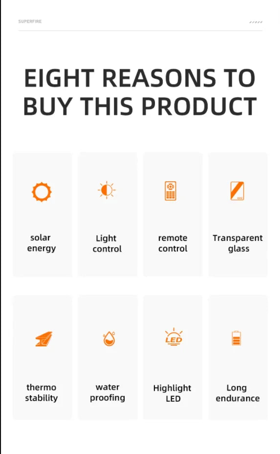 Farola Solar LED para Exterior con Detección Automática IP65