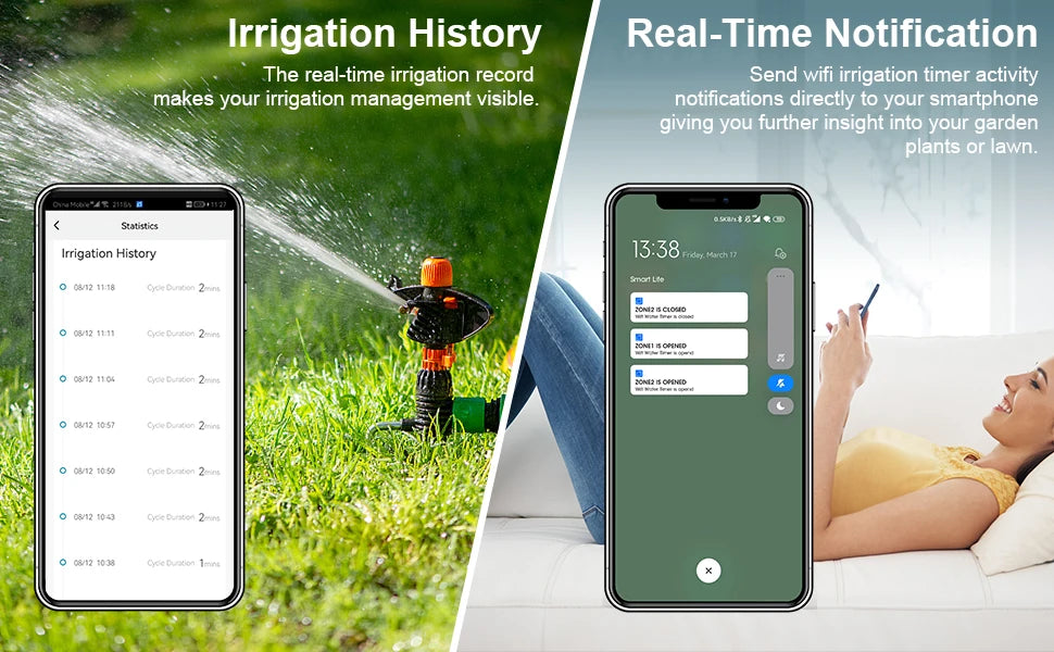 Insoma Wifi temporizador automático de aspersión temporizador remoto de agua de jardín sistema de riego inteligente unidad de Control de manguera compatible con Alexa