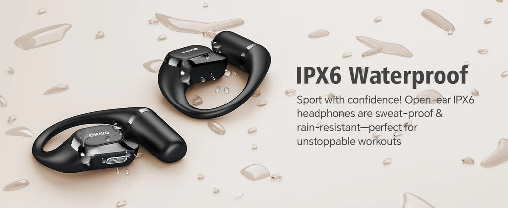 Ohayo T10 auriculares abiertos Bluetooth 5,4 auriculares inalámbricos 40 horas de reproducción TWS auriculares inalámbricos con pantalla Digital para deportes