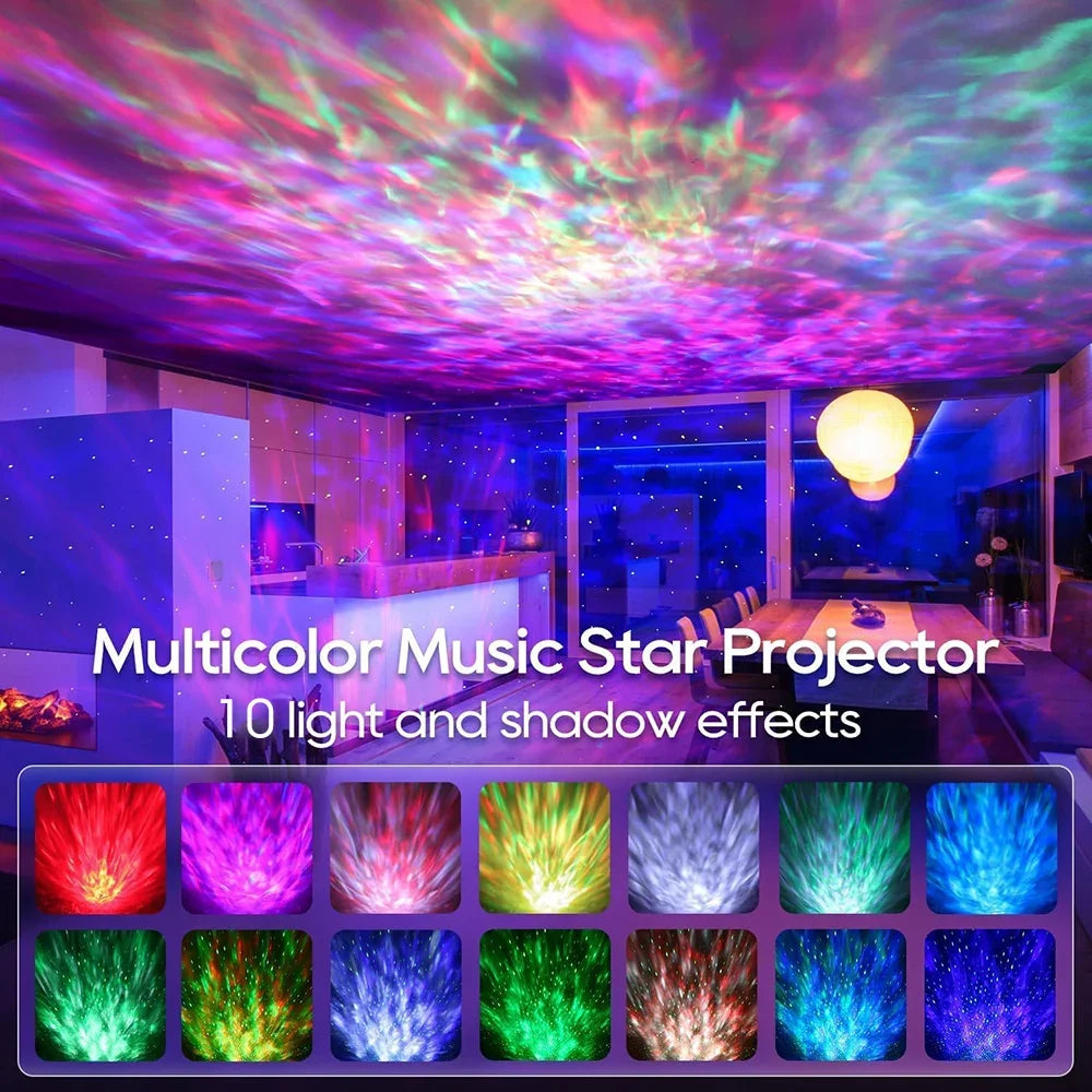 Proyector LED de Galaxia con Luz Nocturna Bluetooth