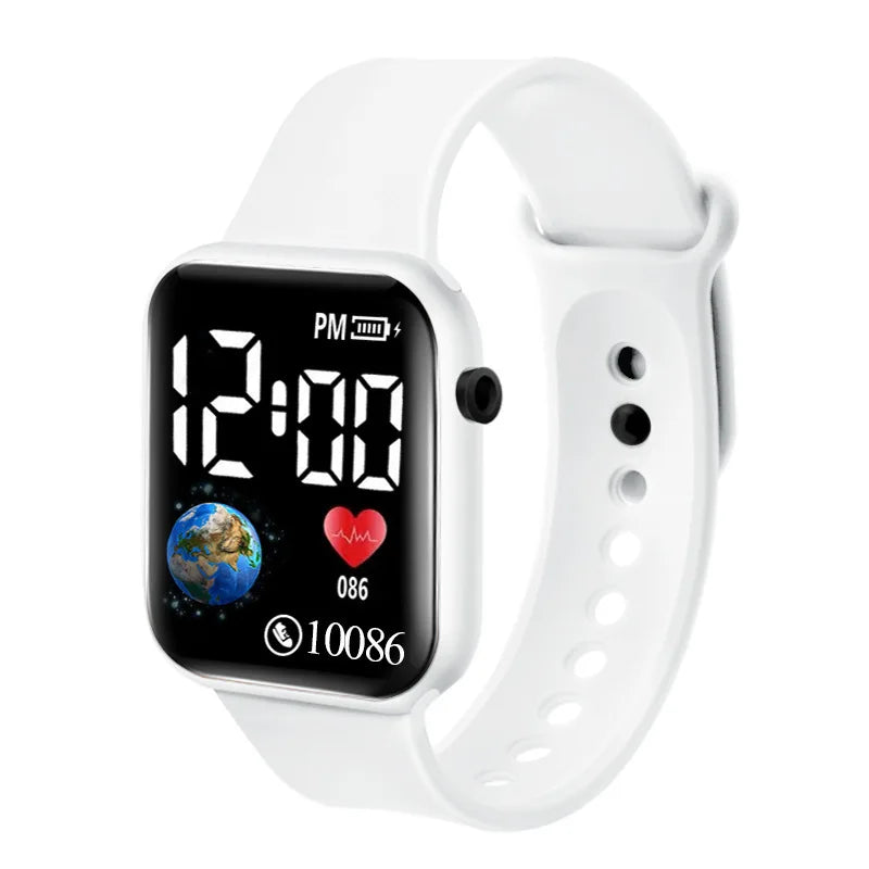 Relojes YIKAZE para niños, reloj Digital LED para niños, correa de silicona, reloj de pulsera electrónico de dibujos animados, reloj deportivo para niños y niñas, regalos