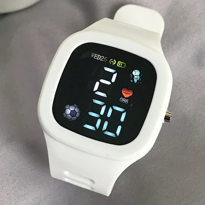 Reloj Deportivo Digital LED Cuadrado para Mujer
