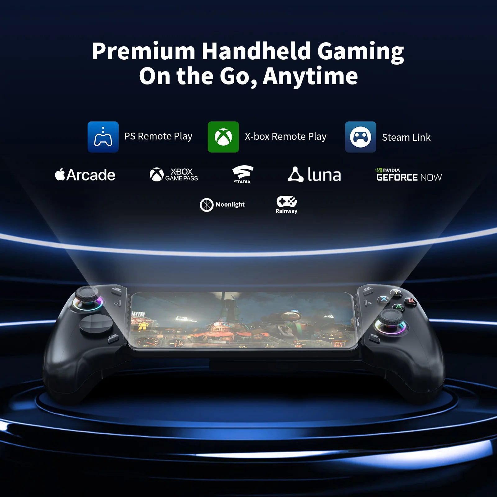 AceGamer Controlador de juegos móvil tipo C para iPhone 15 Series/Android, Gamepad de estiramiento Plug & Play con joysticks de efecto Hall