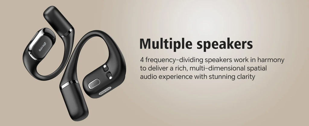 Ohayo T10 auriculares abiertos Bluetooth 5,4 auriculares inalámbricos 40 horas de reproducción TWS auriculares inalámbricos con pantalla Digital para deportes
