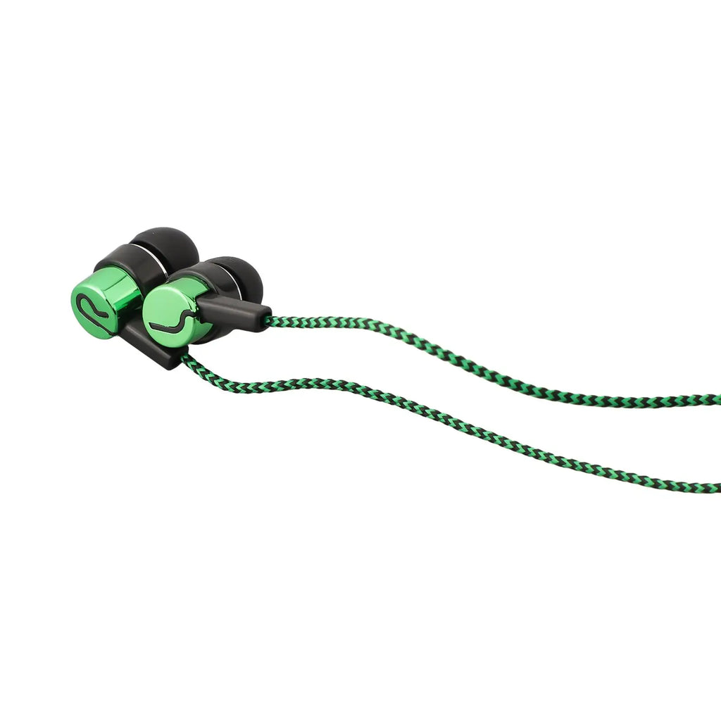 Experimente graves potentes con auriculares internos con cable, auriculares estéreo de 3,5 mm para dispositivos móviles, diseño con aislamiento de ruido