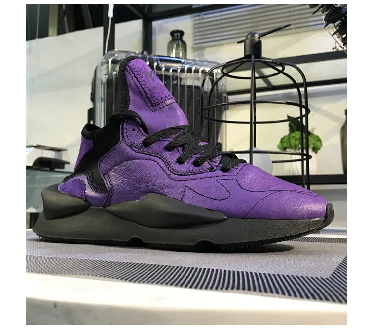 Zapatillas de Deporte con Suela Gruesa para Hombre y Mujer, Estilo Dad Shoes, Color Morado Intenso Black Knight, de Moda, de Caña Alta