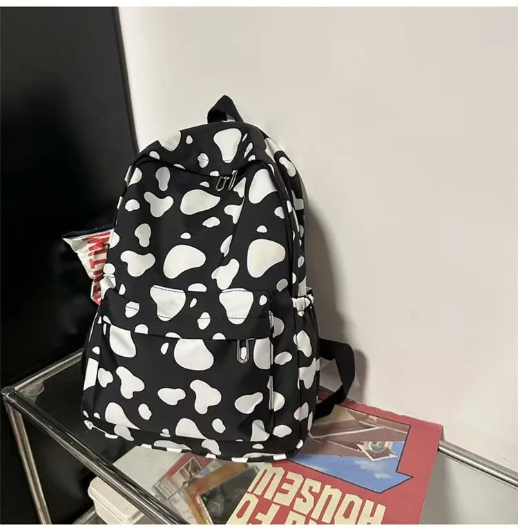 Bolso de moda de alta calidad para niños, mochilas escolares con estampado de vaca para niños y niñas, mochila de Boutique para adolescentes al aire libre