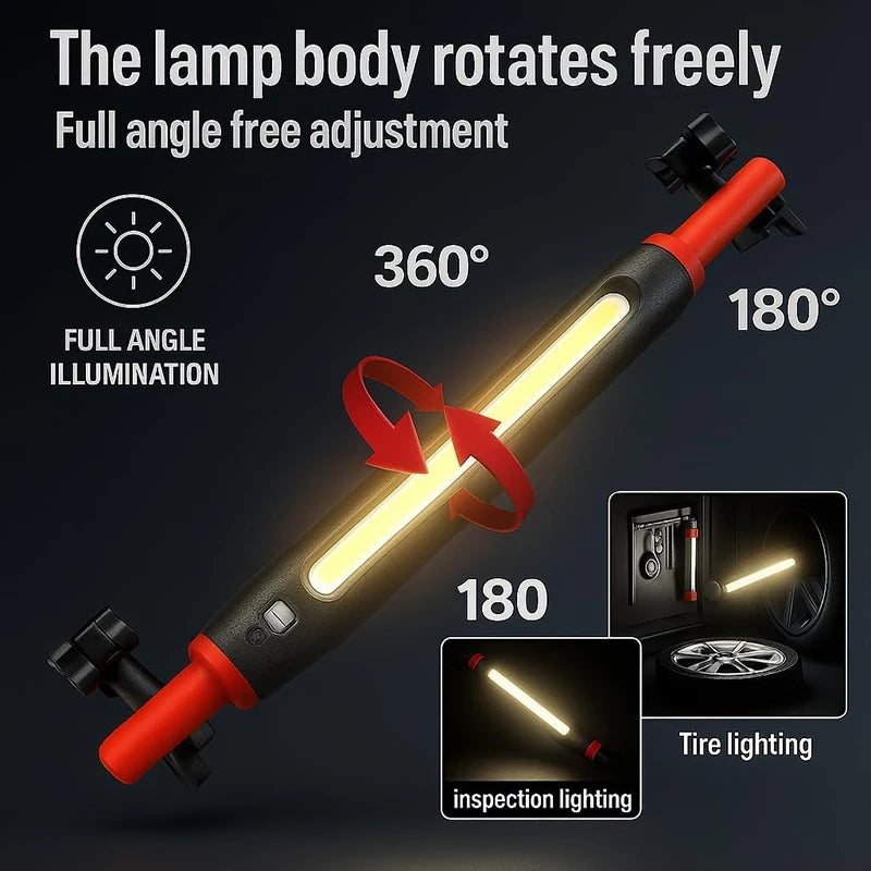 Luz de Trabajo LED Recargable Magnética para Garaje