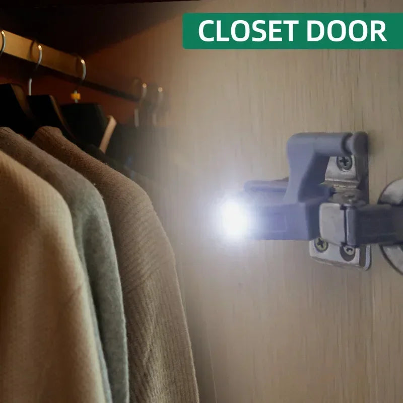 Luz LED para armario, lámpara con bisagra interior, luces universales con Sensor para puerta de armario, dormitorio, armario, cocina, luz nocturna