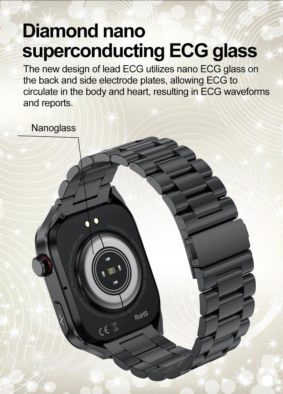 2025New Micro examen físico reloj inteligente para hombres ácido úrico grasa corporal cinco órganos salud relojes Bluetooth llamada SmartBracelet