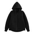 HH Otoño Invierno mujer cremallera Sudadera con capucha abrigo High Street bolsillos dobles chaqueta de gran tamaño sudaderas sueltas prendas de vestir exteriores Top