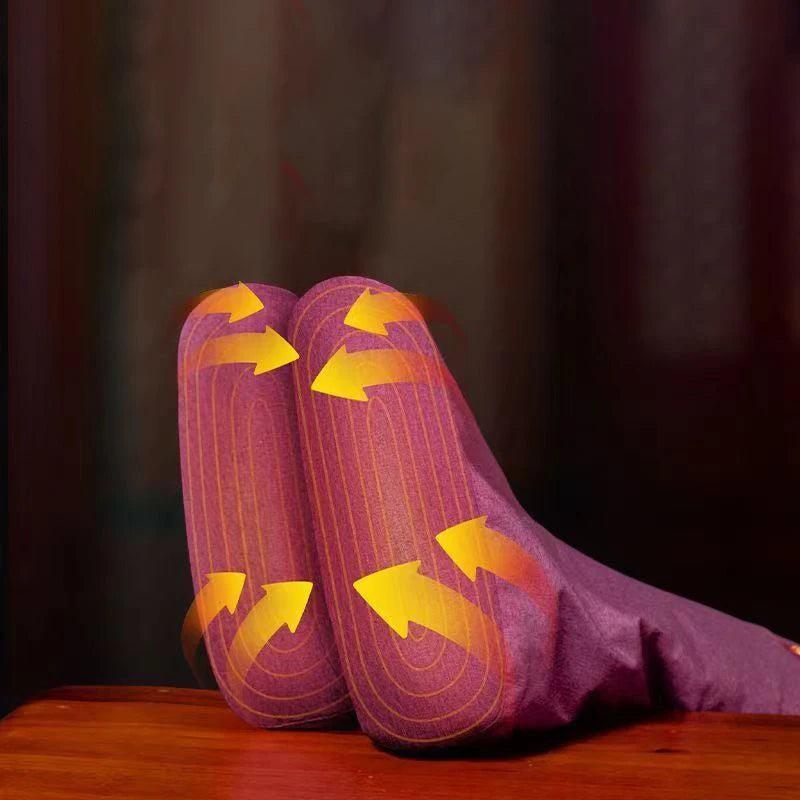 Botas Eléctricas de Moxibustión para Pies con Compresa Caliente de Ajenjo, Mantienen las Piernas Calientes, Masajeador de Pies para Relajar las Articulaciones y los Músculos, Ayuda a Dormir