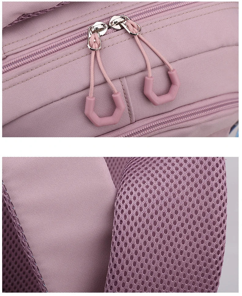 Mochila Escolar Rosa para Niñas y Adolescentes