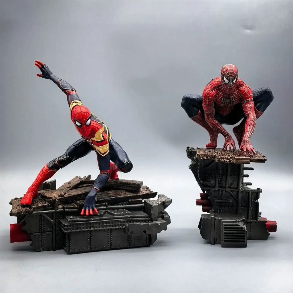 Juego de 3 figuras de acción de Spider-Man, estatuas de modelos coleccionables de Marvel para decoración de escritorio, regalo para fanáticos y coleccionistas