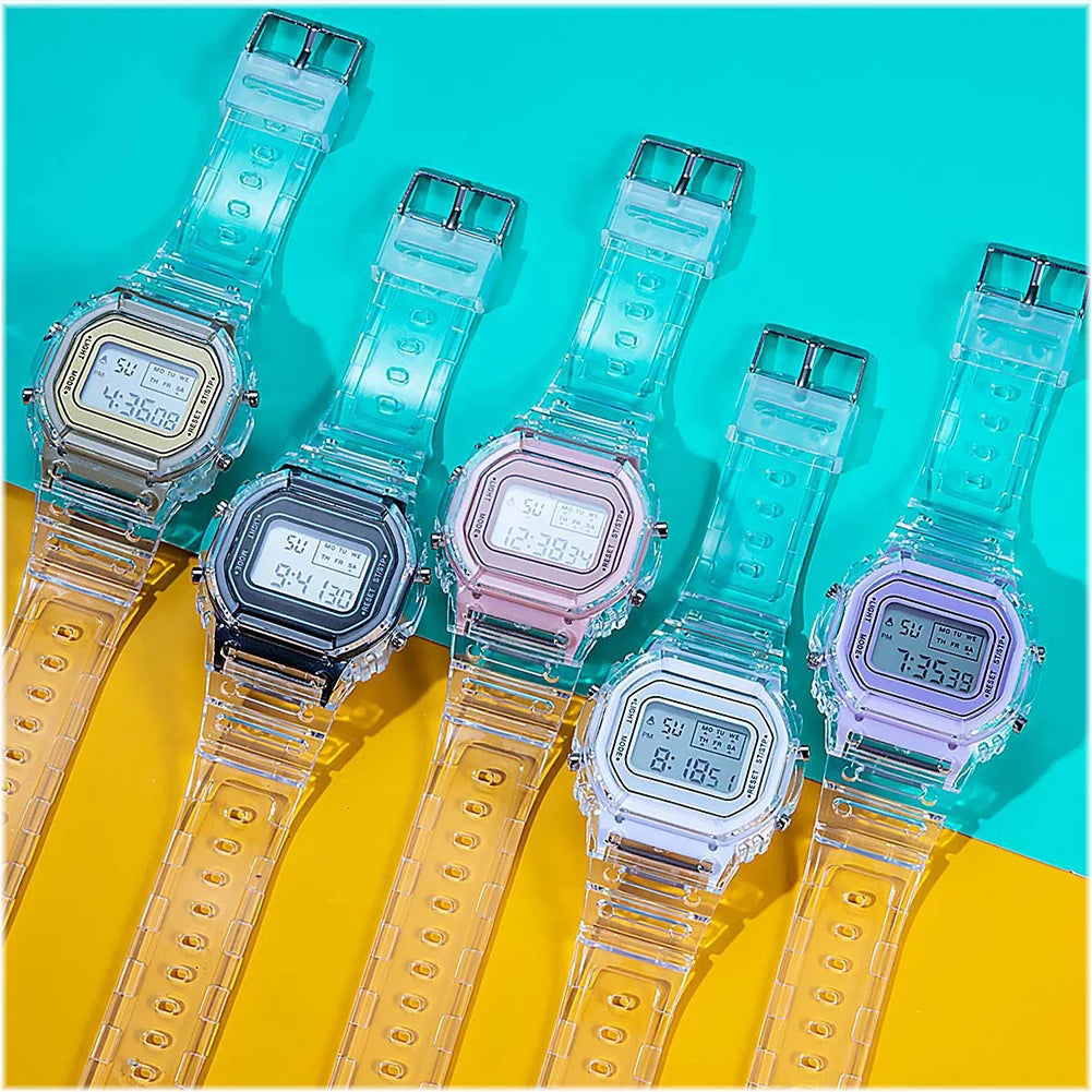 Reloj Electrónico Deportivo Digital LED Cuadrado