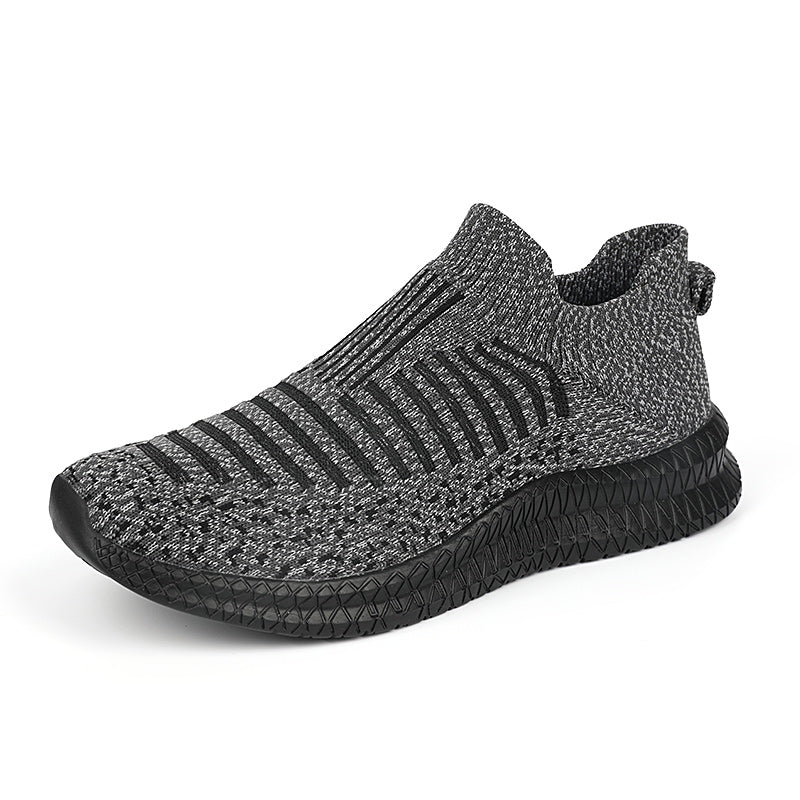Zapatos informales transpirables para hombre, zapatos ligeros para caminar al aire libre, zapatillas antideslizantes para hombre, zapatos planos vulcanizados sin cordones 2023
