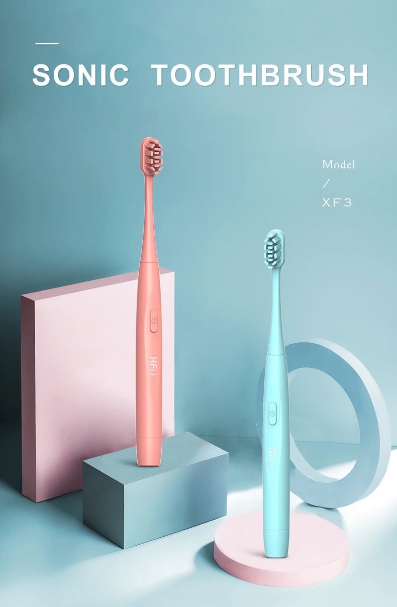 Cepillo de dientes eléctrico sónico para adultos, cerdas suaves, batería portátil, resistencia IPX7, cepillos de dientes eléctricos impermeables para viajes