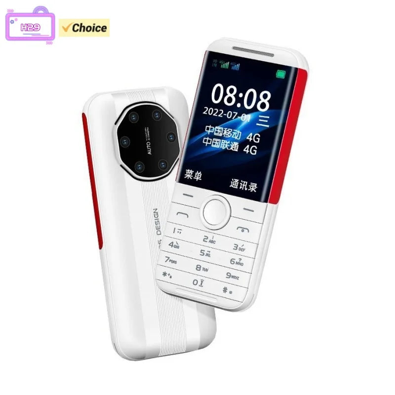 Nuevo Teléfono Celular HOSWN H29 4G con Pantalla de 2.8 Pulgadas, LTE, Doble SIM, 6800mAh, Altavoz Potente y Linterna